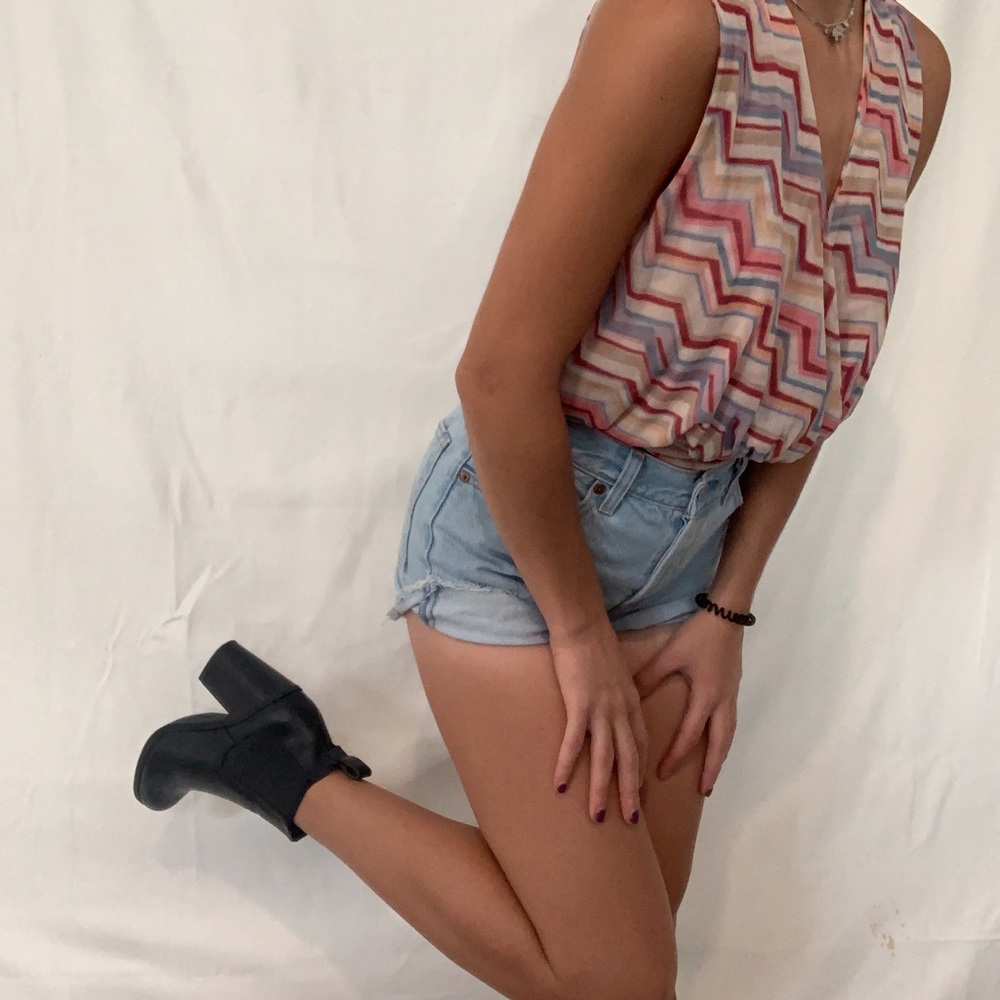 multi color thrift tank 90’s inspired